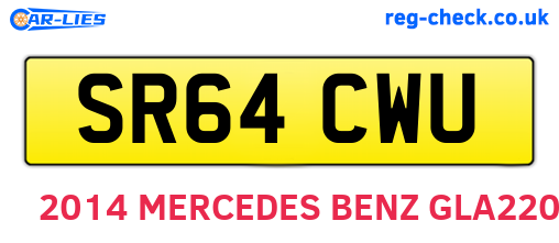 SR64CWU are the vehicle registration plates.
