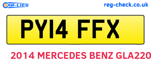 PY14FFX are the vehicle registration plates.