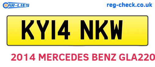 KY14NKW are the vehicle registration plates.