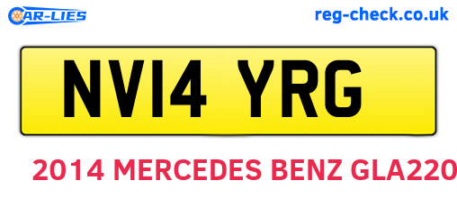 NV14YRG are the vehicle registration plates.