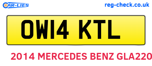 OW14KTL are the vehicle registration plates.