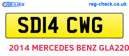 SD14CWG are the vehicle registration plates.