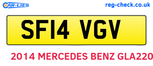 SF14VGV are the vehicle registration plates.