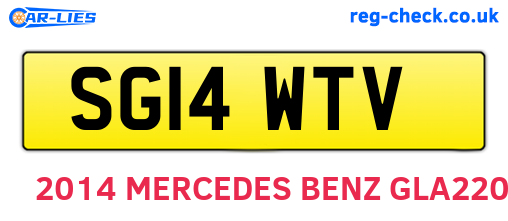 SG14WTV are the vehicle registration plates.