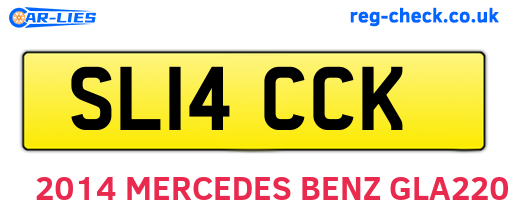 SL14CCK are the vehicle registration plates.
