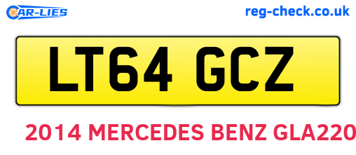 LT64GCZ are the vehicle registration plates.