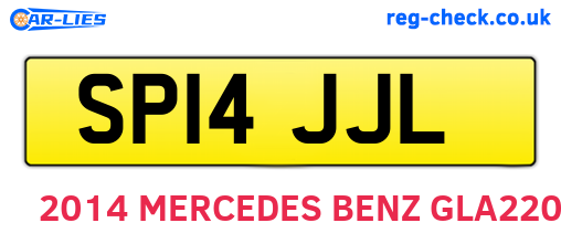 SP14JJL are the vehicle registration plates.