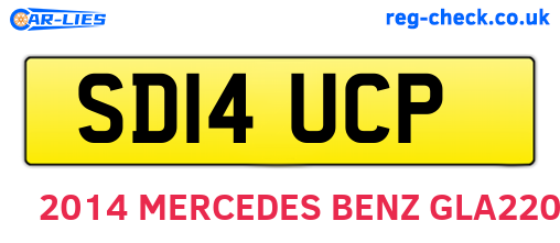 SD14UCP are the vehicle registration plates.
