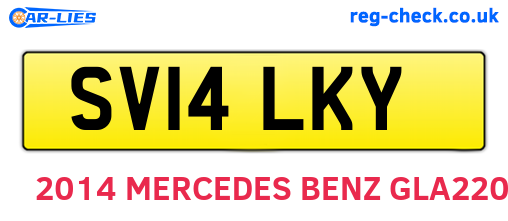SV14LKY are the vehicle registration plates.