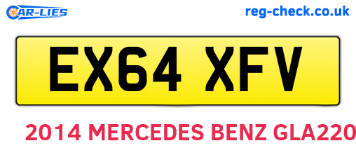 EX64XFV are the vehicle registration plates.