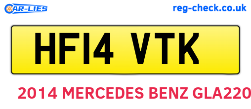 HF14VTK are the vehicle registration plates.
