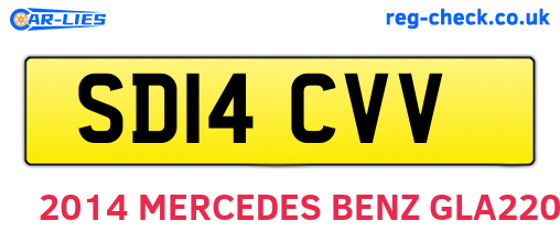 SD14CVV are the vehicle registration plates.