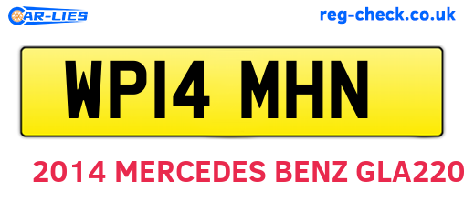 WP14MHN are the vehicle registration plates.