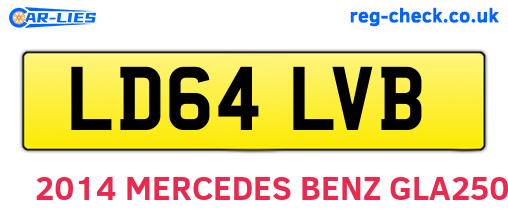 LD64LVB are the vehicle registration plates.