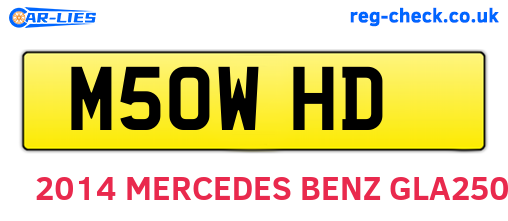 M50WHD are the vehicle registration plates.