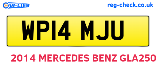 WP14MJU are the vehicle registration plates.