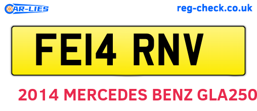 FE14RNV are the vehicle registration plates.