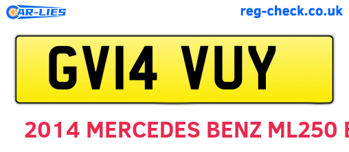 GV14VUY are the vehicle registration plates.