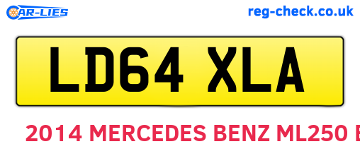 LD64XLA are the vehicle registration plates.