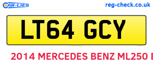 LT64GCY are the vehicle registration plates.
