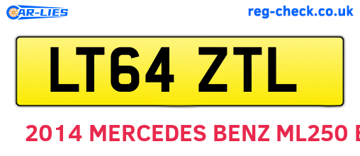 LT64ZTL are the vehicle registration plates.