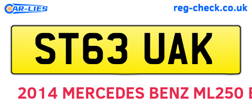 ST63UAK are the vehicle registration plates.