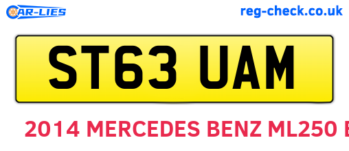 ST63UAM are the vehicle registration plates.