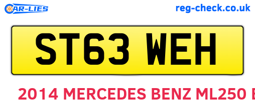 ST63WEH are the vehicle registration plates.