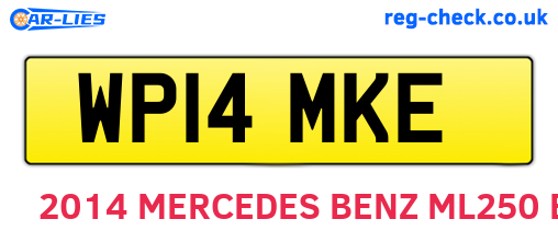 WP14MKE are the vehicle registration plates.