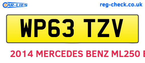 WP63TZV are the vehicle registration plates.