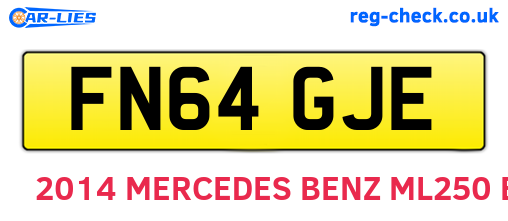 FN64GJE are the vehicle registration plates.