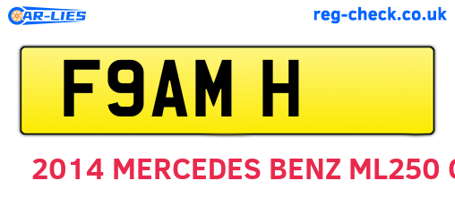 F9AMH are the vehicle registration plates.