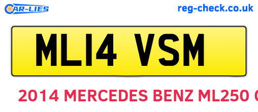 ML14VSM are the vehicle registration plates.