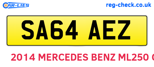 SA64AEZ are the vehicle registration plates.