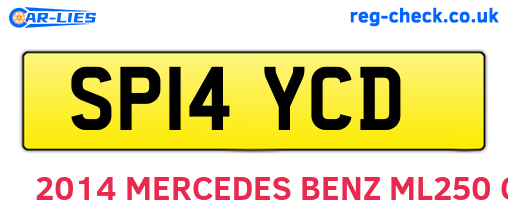 SP14YCD are the vehicle registration plates.