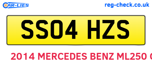 SS04HZS are the vehicle registration plates.