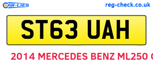 ST63UAH are the vehicle registration plates.