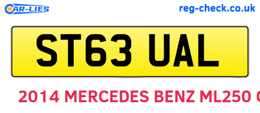 ST63UAL are the vehicle registration plates.