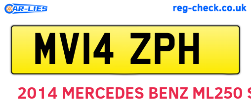 MV14ZPH are the vehicle registration plates.