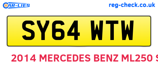 SY64WTW are the vehicle registration plates.