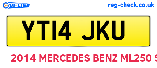 YT14JKU are the vehicle registration plates.