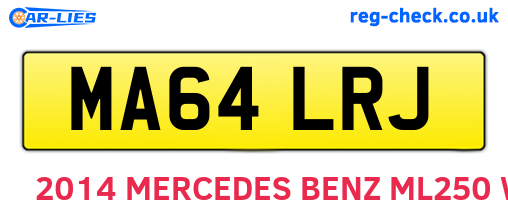 MA64LRJ are the vehicle registration plates.