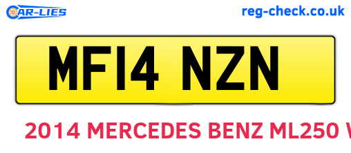 MF14NZN are the vehicle registration plates.