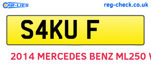S4KUF are the vehicle registration plates.