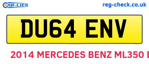 DU64ENV are the vehicle registration plates.