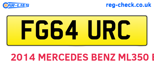 FG64URC are the vehicle registration plates.