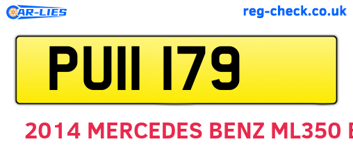PUI1179 are the vehicle registration plates.