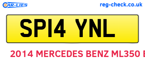 SP14YNL are the vehicle registration plates.
