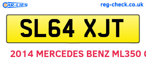 SL64XJT are the vehicle registration plates.
