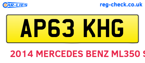 AP63KHG are the vehicle registration plates.